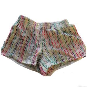 Judith March Anthropologie multicolor textured mini shorts size Medium